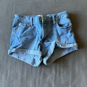 blue jean shorts